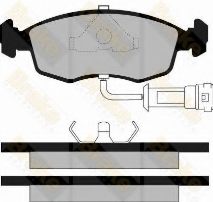 BRAKE ENGINEERING - PA408 - Комплект тормозных колодок, дисковый тормоз (Тормозная система)