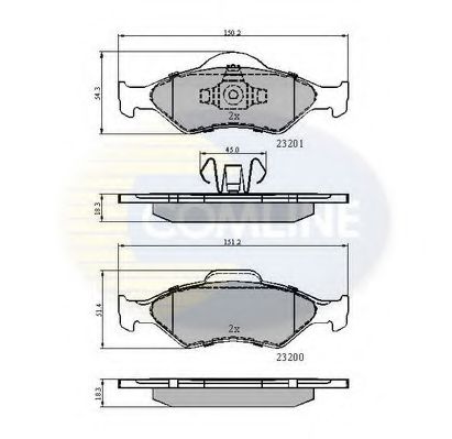 COMLINE - CBP0899 - Комплект тормозных колодок, дисковый тормоз (Тормозная система)