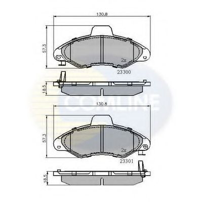 COMLINE - CBP3393 - Комплект тормозных колодок, дисковый тормоз (Тормозная система)