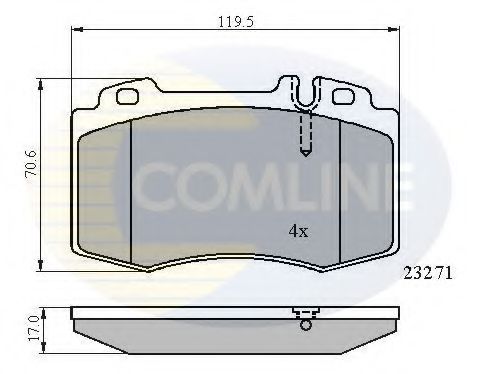 COMLINE - CBP01117 - Комплект тормозных колодок, дисковый тормоз (Тормозная система)