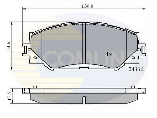 COMLINE - CBP01515 - Комплект тормозных колодок, дисковый тормоз (Тормозная система)