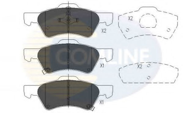 COMLINE - CBP31163 - Комплект тормозных колодок, дисковый тормоз (Тормозная система)