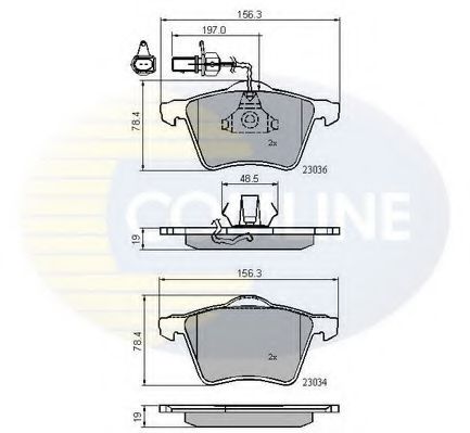 COMLINE - CBP11168 - Комплект тормозных колодок, дисковый тормоз (Тормозная система)