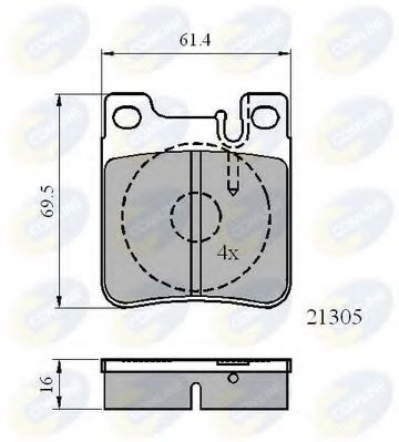 COMLINE - CBP0702 - Комплект тормозных колодок, дисковый тормоз (Тормозная система)