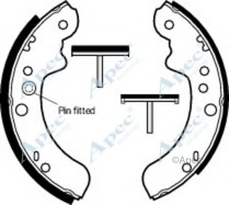 APEC BRAKING - SHU387 - Комплект тормозных колодок (Тормозная система)