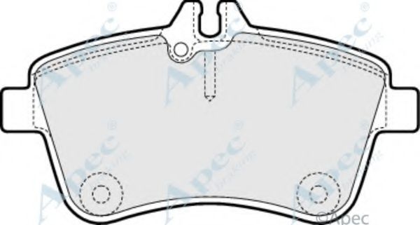 APEC BRAKING - PAD1438 - Комплект тормозных колодок, дисковый тормоз (Тормозная система)