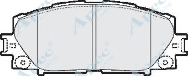 APEC BRAKING - PAD1598 - Комплект тормозных колодок, дисковый тормоз (Тормозная система)