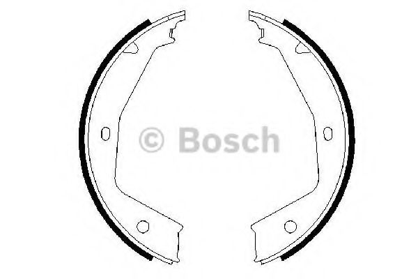 BOSCH - 0 986 487 606 - Комплект тормозных колодок, стояночная тормозная система (Тормозная система)