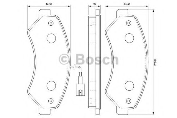 BOSCH - 0 986 494 109 - Комплект тормозных колодок, дисковый тормоз (Тормозная система)