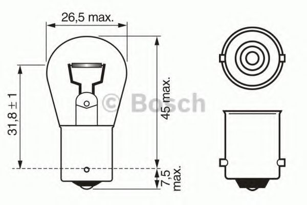 BOSCH - 1 987 302 201 - Лампа накаливания, фонарь указателя поворота (Сигнализация)