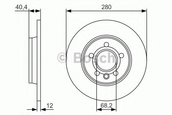 BOSCH - 0 986 479 R91 - Тормозной диск (Тормозная система)