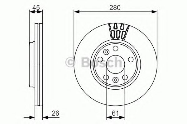 BOSCH - 0 986 479 576 - Тормозной диск (Тормозная система)