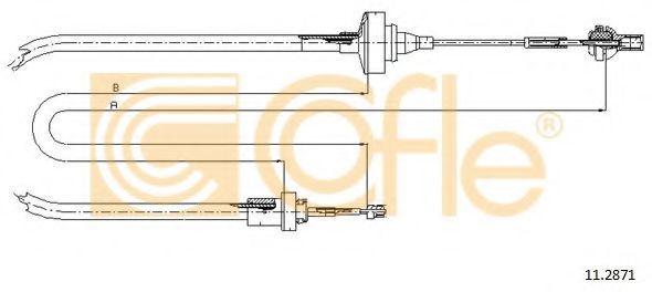 COFLE - 11.2871 - Трос, управление сцеплением (Система сцепления)
