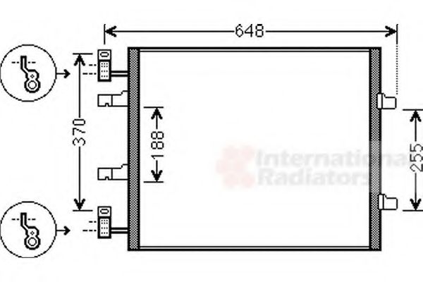 VAN WEZEL - 43005459 - Конденсатор, кондиционер (Кондиционер)