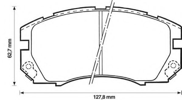 JURID - 572377J - Комплект тормозных колодок, дисковый тормоз (Тормозная система)