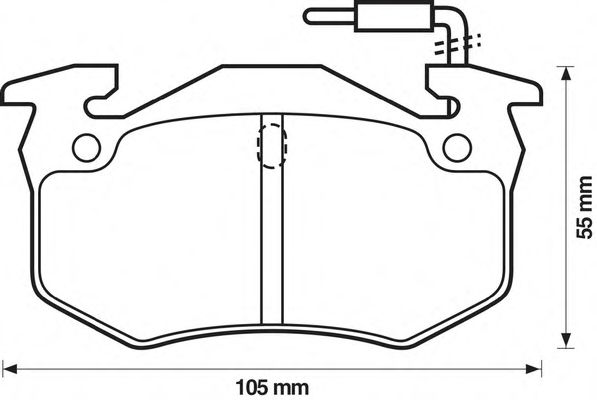 BENDIX - 571734B - Комплект тормозных колодок, дисковый тормоз