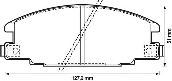 BENDIX - 572272B - Комплект тормозных колодок, дисковый тормоз