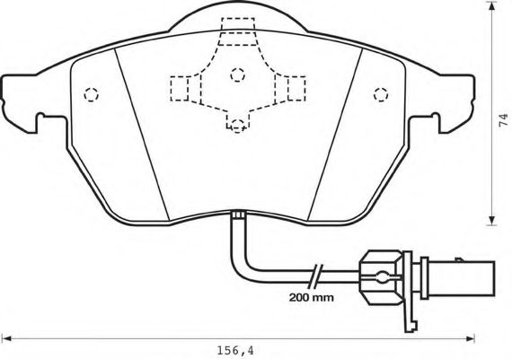 BENDIX - 573022B - Комплект тормозных колодок, дисковый тормоз