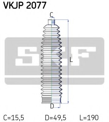 SKF - VKJP 2077 - Комплект пылника, рулевое управление (Рулевое управление)