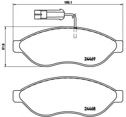 BREMBO - P 23 143 - Комплект тормозных колодок, дисковый тормоз (Тормозная система)