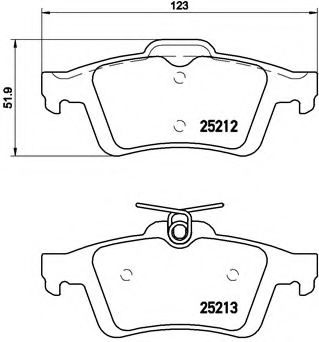 BREMBO - P 24 148 - Комплект тормозных колодок, дисковый тормоз (Тормозная система)