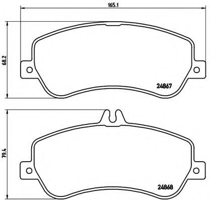 BREMBO - P 50 086 - Комплект тормозных колодок, дисковый тормоз (Тормозная система)