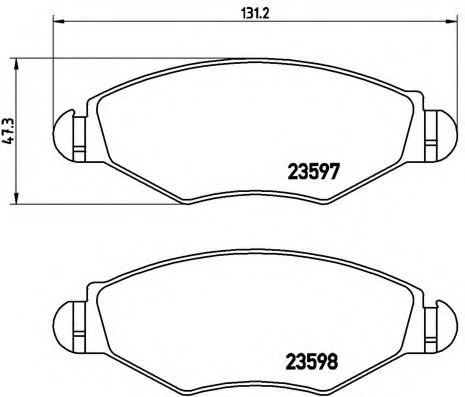 BREMBO - P 61 063 - Комплект тормозных колодок, дисковый тормоз (Тормозная система)