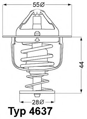 WAHLER - 4637.76D - Термостат, охлаждающая жидкость (Охлаждение)