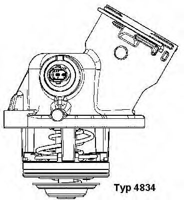 WAHLER - 4834.100D - Термостат, охлаждающая жидкость (Охлаждение)