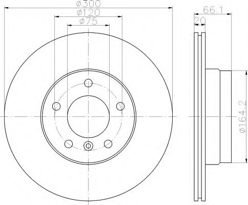 HELLA - 8DD 355 111-271 - Тормозной диск (Тормозная система)