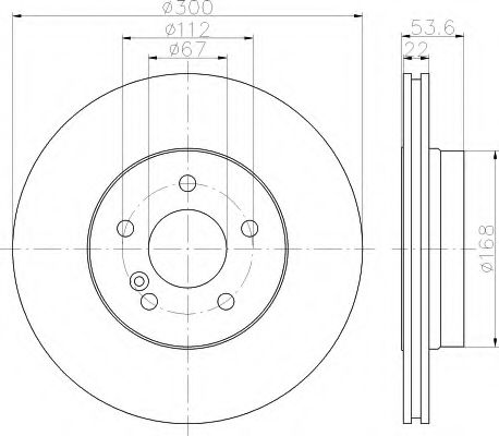 HELLA - 8DD 355 111-841 - Тормозной диск (Тормозная система)