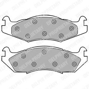 DELPHI - LP889 - Комплект тормозных колодок, дисковый тормоз (Тормозная система)