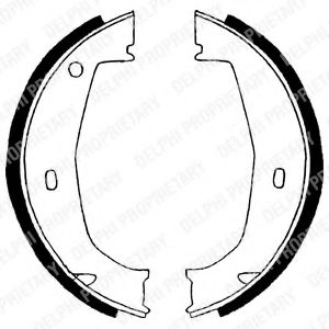 DELPHI - LS1851 - Комплект тормозных колодок, стояночная тормозная система (Тормозная система)