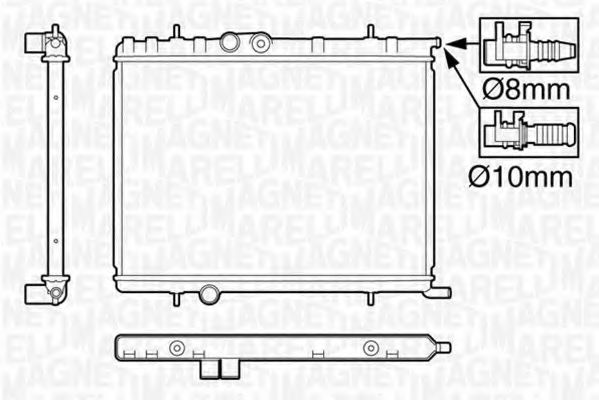 MAGNETI MARELLI - 350213120009 - Радиатор, охлаждение двигателя (Охлаждение)