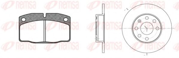 REMSA - 8101.00 - Комплект тормозов, дисковый тормозной механизм (Тормозная система)