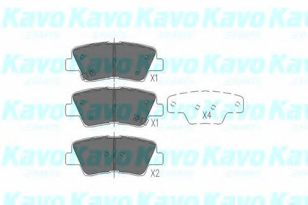 KAVO PARTS - KBP-3025 - Комплект тормозных колодок, дисковый тормоз (Тормозная система)