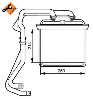 NRF - 54215 - Теплообменник, отопление салона (Отопление / вентиляция)