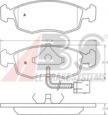 A.B.S. - 36846OE - Комплект тормозных колодок, дисковый тормоз