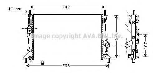 AVA QUALITY COOLING - FD2369 - Радиатор, охлаждение двигателя (Охлаждение)