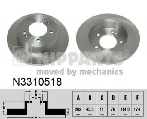 NIPPARTS - N3310518 - Тормозной диск (Тормозная система)