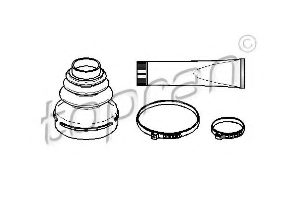 TOPRAN - 721 160 - Комплект пылника, приводной вал (Привод колеса)