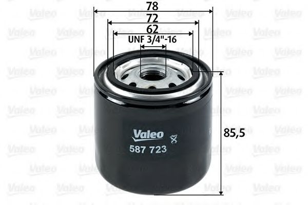 VALEO - 587723 - Топливный фильтр (Система подачи топлива)