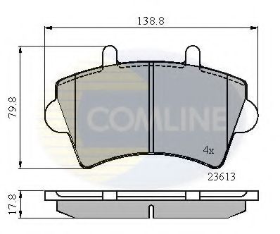 COMLINE - CBP01035 - Комплект тормозных колодок, дисковый тормоз (Тормозная система)