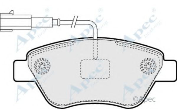 APEC BRAKING - PAD1400 - Комплект тормозных колодок, дисковый тормоз (Тормозная система)