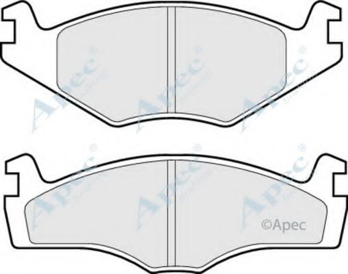 APEC BRAKING - PAD435 - Комплект тормозных колодок, дисковый тормоз (Тормозная система)