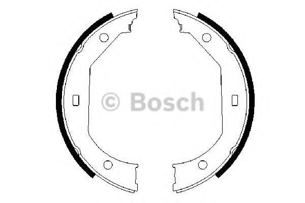 BOSCH - 0 986 487 607 - Комплект тормозных колодок, стояночная тормозная система (Тормозная система)