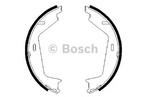 BOSCH - 0 986 487 623 - Комплект тормозных колодок, стояночная тормозная система (Тормозная система)