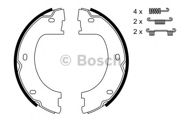 BOSCH - 0 986 487 751 - Комплект тормозных колодок, стояночная тормозная система (Тормозная система)