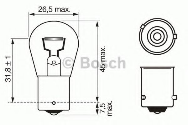 BOSCH - 1 987 302 213 - Лампа накаливания, фонарь указателя поворота (Сигнализация)