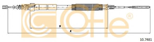 COFLE - 10.7481 - Трос, стояночная тормозная система (Тормозная система)